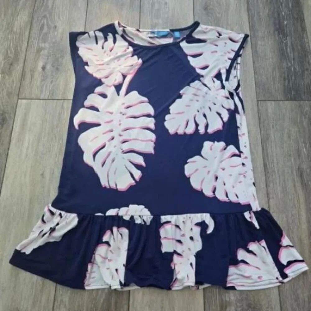 Tori Richard Honolulu Hawaiian made in the USA tunic sleeveless shirt stretch xs